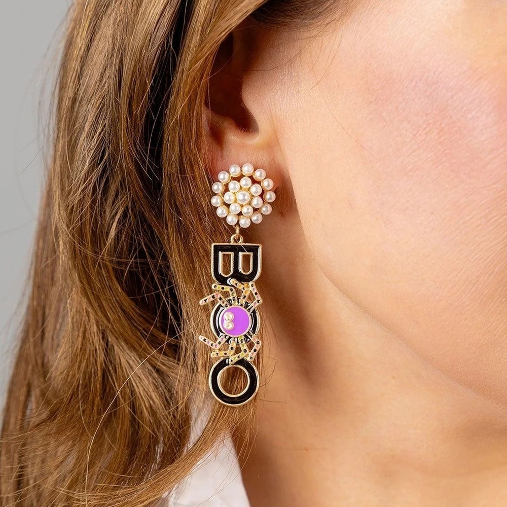 HALLOWEEN • BOO • DANGLE EARRINGS - Picture 1 of 4